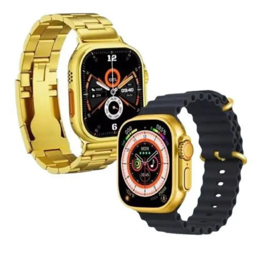 C9 Ultra Max Gold Edition Color Smartwatch 2.1 Inch Screen WITH Hryfine APP