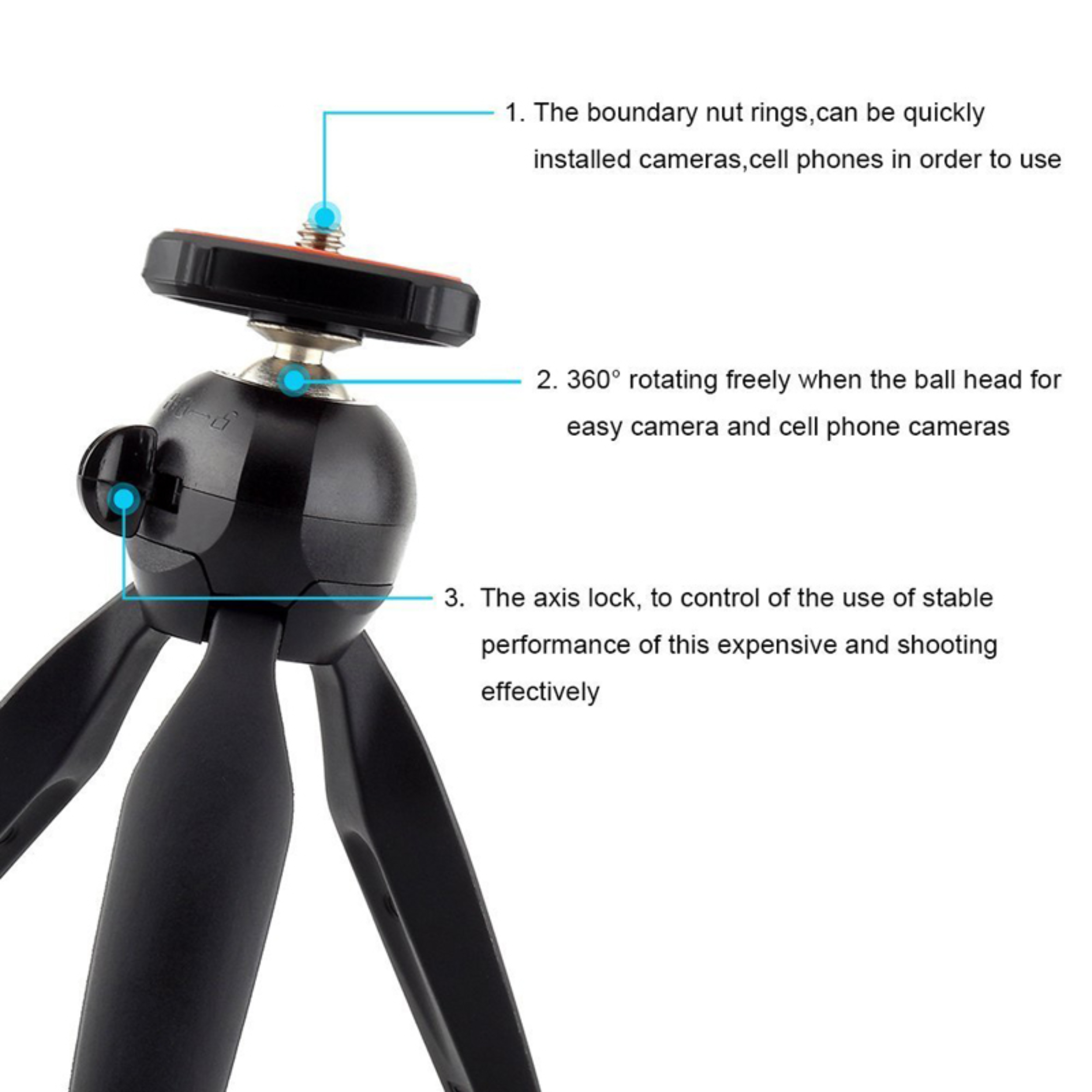 Mini Tripod – 360° Rotating Mobile Vlogging Stand