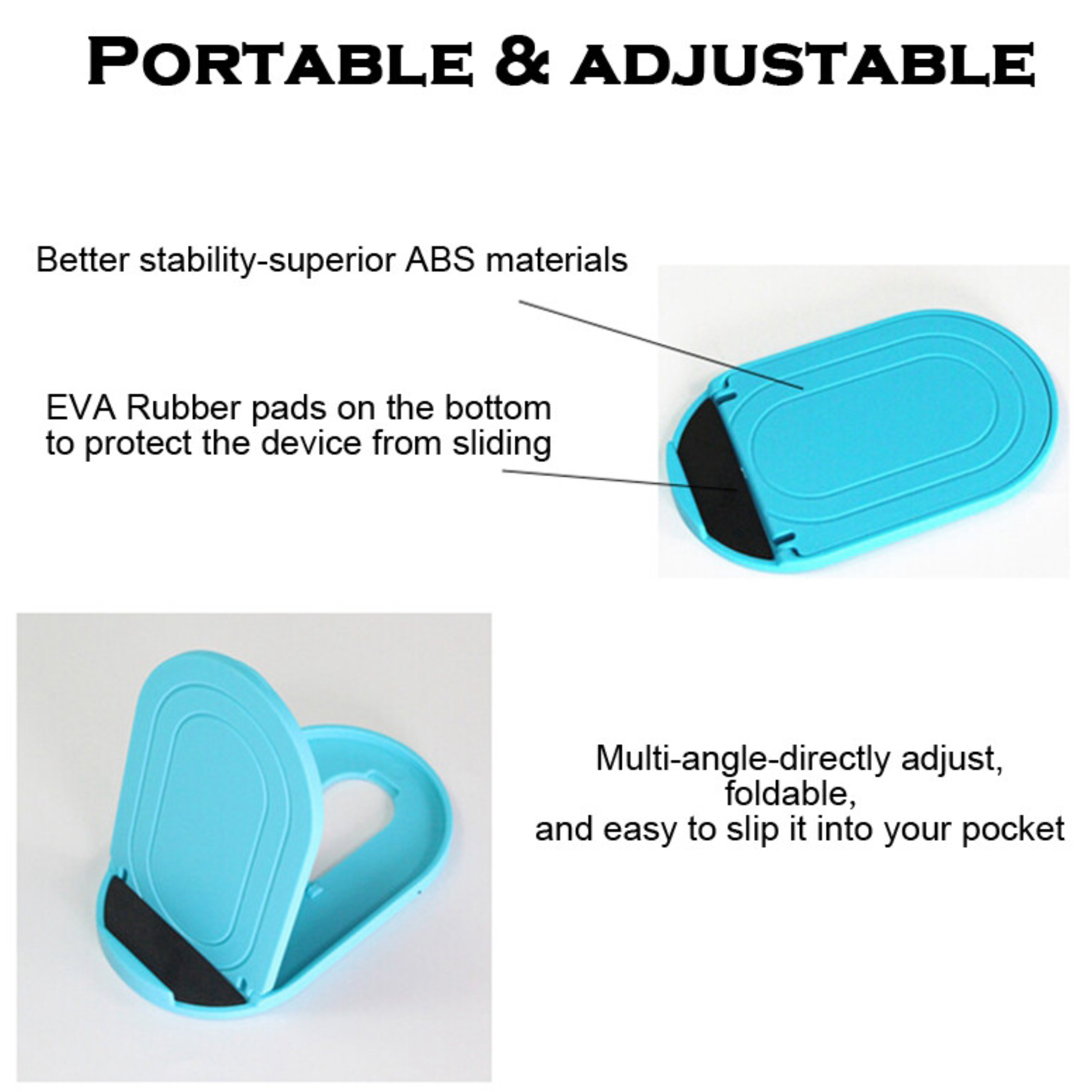 Foldable Pocket Phone Stand – Slim &amp; Adjustable Holder