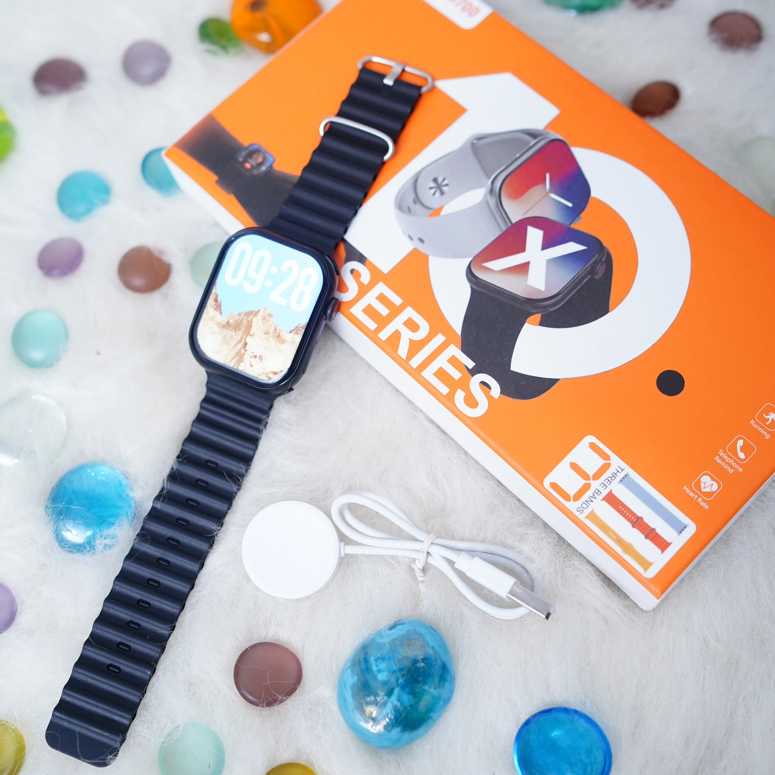 TLTM M700 Series 10 Smart Watch – 3 Strap Combo + FREE AirPods